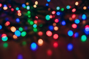 blurry christmas lights image