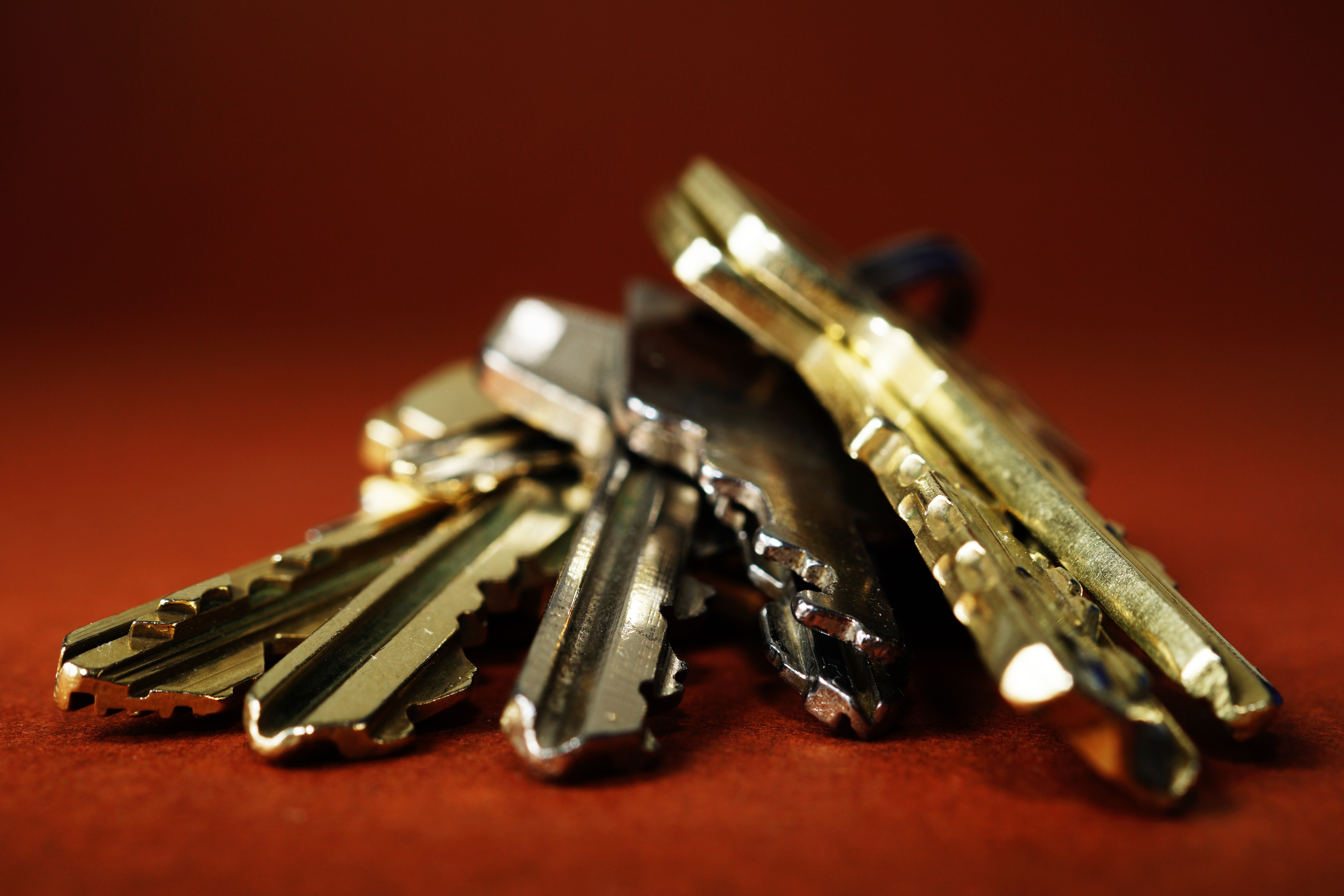 image of a set of keys lying flat