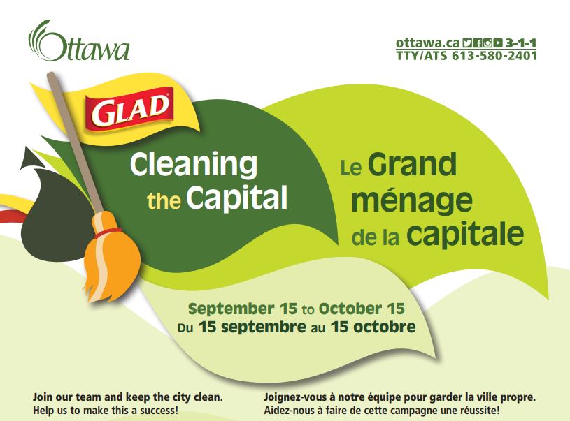 poster for Cleaning The Capital, sponsored by Glad, runs September 15 to October 15 2019