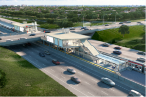 artist rendering of Jeanne d'arc station for LRT phase 2