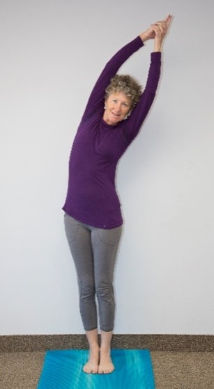 image of Sandy in Crescent Moon pose (described in article)