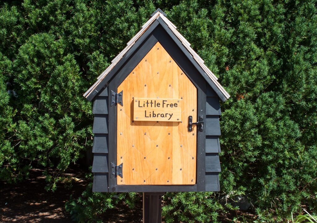 photograph of a little free library (location unknown