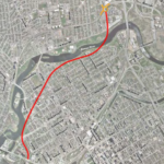 Map of proposed tunnel location