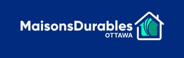 Logo de maisons durables Ottawa.  Image d'une maison avec le logo de la ville d'Ottawa dedans.
